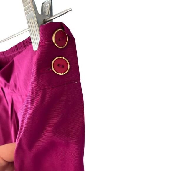 NWT Gitano Vinage Baggy Shorts Purple Fuchsia Rayon Polyester Blend Medium - Picture 2 of 5